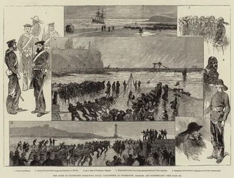 The Duke of Edinburgh Inspecting Naval Volunteers at Tynemouth, Shields, and Sunderland